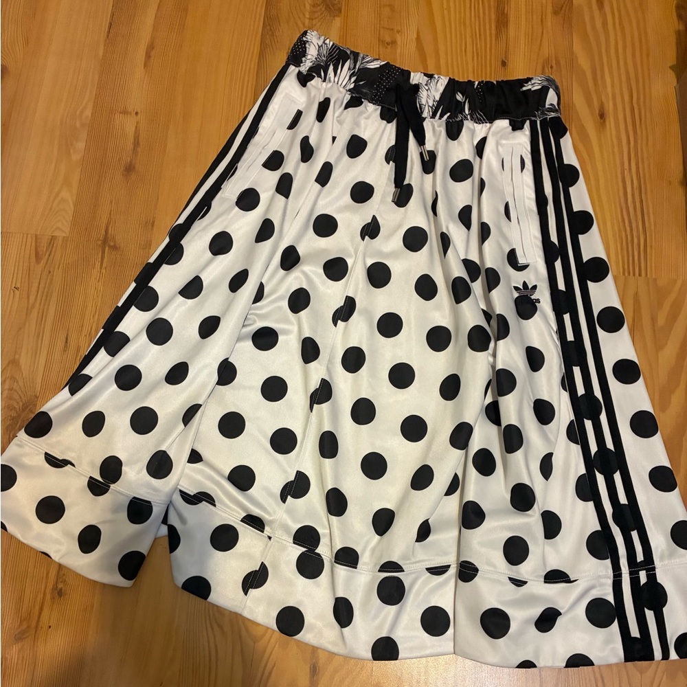 Adidas Black & White Polka Dot fit and flare Skirt